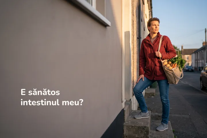 E sănătos intestinul meu? — o femeie urcă seara treptele casei cu o sacoșă de legume