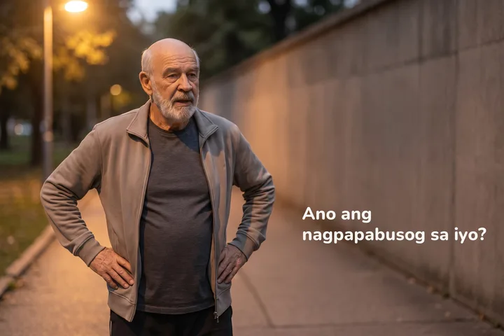 Ano ang nagpapabusog sa iyo? — huminto ang isang lalaki sa gilid ng parke sa dapithapon para maghabol ng hininga
